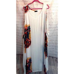 Kaktus Dress  Maxi with Pockets and Gathered Sides 2XL